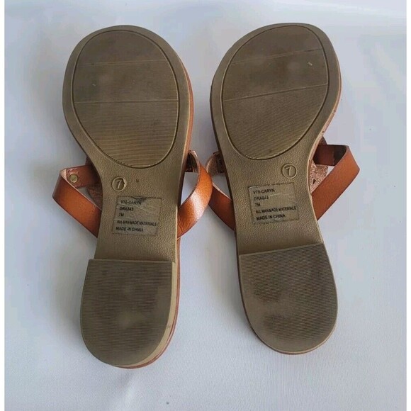 Vintage 7 Eight Caryn Brown flip flop Thong sandals Size 7 - Picture 6 of 6